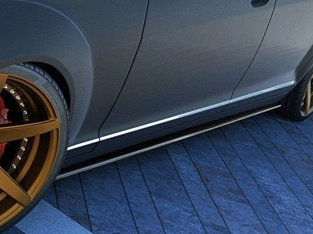 Side Skirts Diffusers compatible with Mercedes S-Class W221 Long - Textured