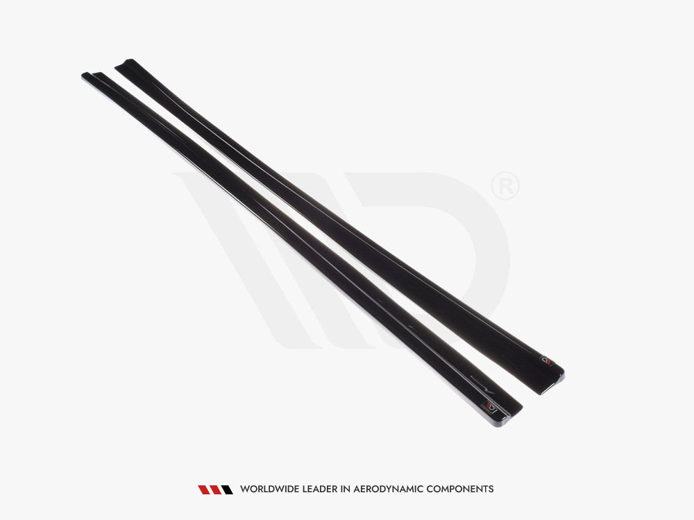 Side Skirts Diffusers V.1 compatible with Mercedes-Benz S-Class AMG Line W222 - Textured