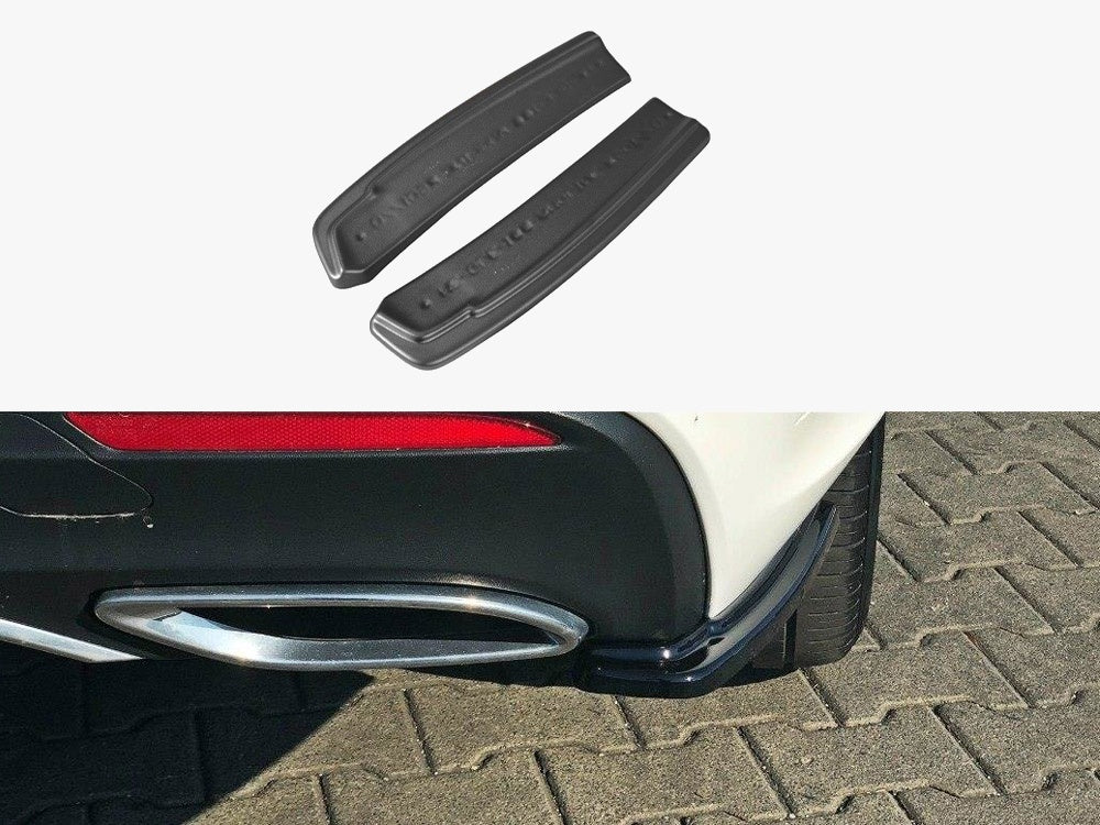 Rear Side Splitters compatible with Mercedes GLE W166 AMG Line (2015-2018) - Carbon Look