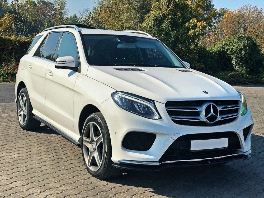 Side Skirts Splitters compatible with Mercedes GLE W166 AMG Line (2015-2018) - Carbon Look