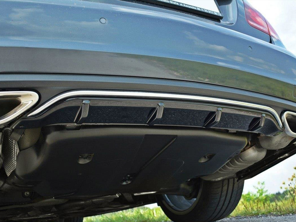 Rear Valance compatible with Mercedes - Benz E Coupe / Cabrio C207 Facelift / A207 Facelit - Carbon Look