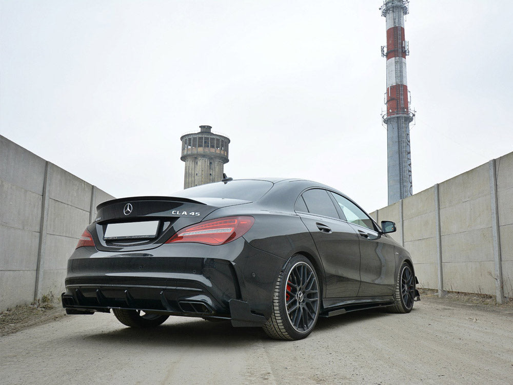 Racing Rear Side Splitters compatible with Mercedes CLA45 AMG C117 Facelift (2017-2019)