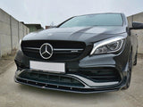 Front Splitter V.1 compatible with Mercedes CLA 45 AMG C117 (Facelift) (2017-UP) - Carbon Look