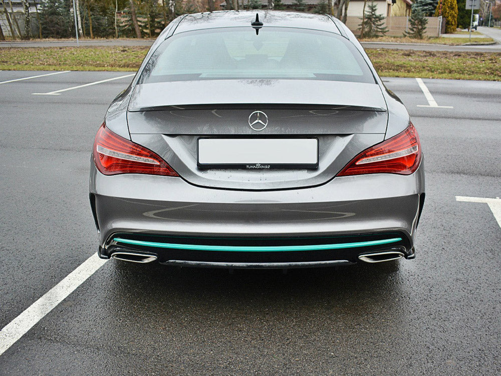 Rear Side Splitters compatible with Mercedes-Benz CLA C117 AMG Line Facelift - Carbon Look