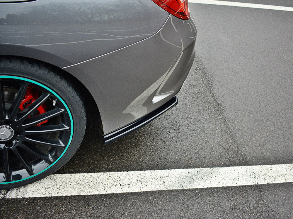 Rear Side Splitters compatible with Mercedes-Benz CLA C117 AMG Line Facelift - Carbon Look
