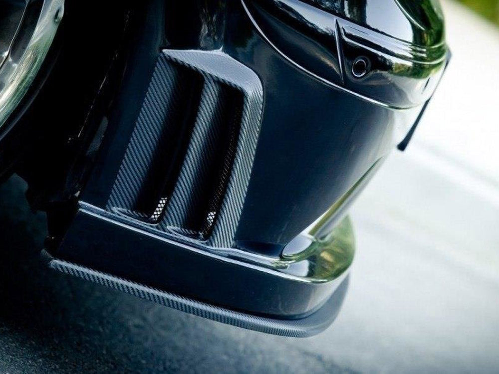 Front Splitter compatible with Mercedes CLK W209 Black (SL Black Series Look)