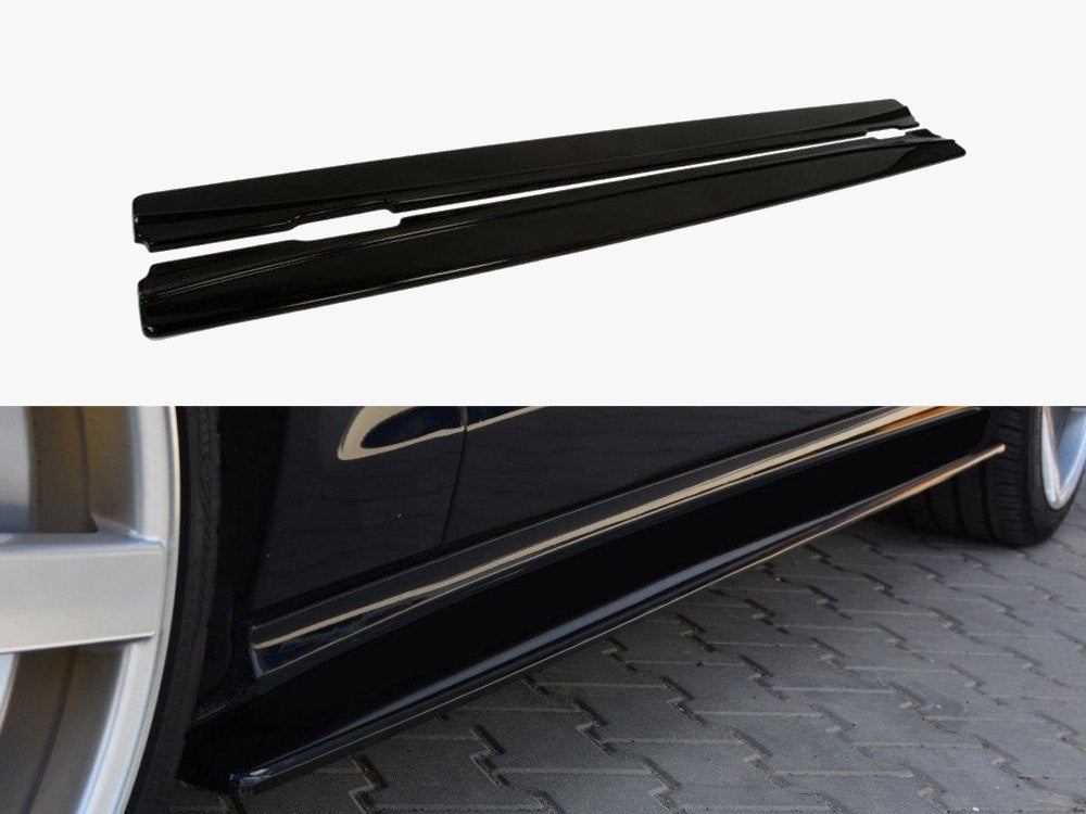 Side Skirts Diffusers compatible with Mercedes CLS C218 AMG Line (2011-2014) - Carbon Look