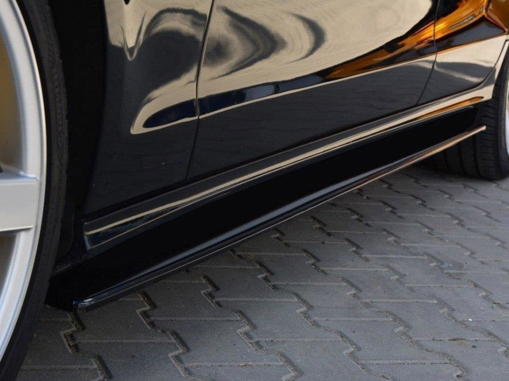 Side Skirts Diffusers compatible with Mercedes CLS C218 AMG Line (2011-2014) - Carbon Look