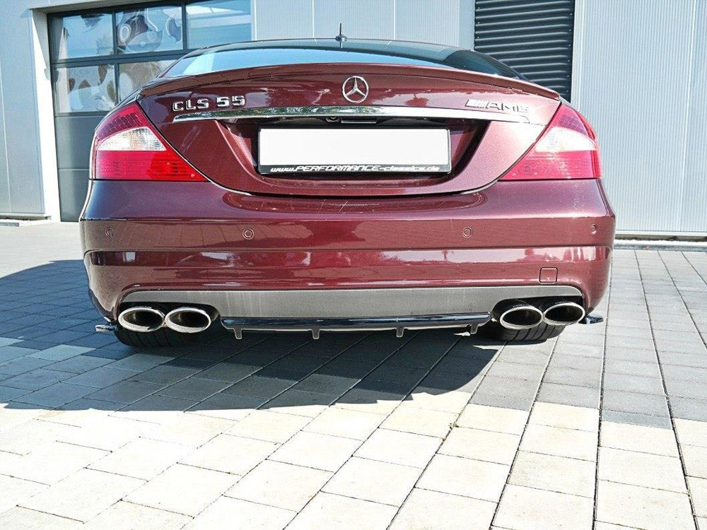 Rear Valance compatible with Mercedes CLS C219 55 AMG (2004-2006) - Carbon Look