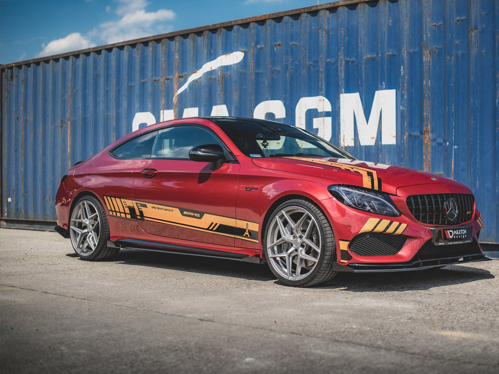 Racing Durability Side Skirts Diffusers + Flaps Mercedes - AMG C43 Coupe C205