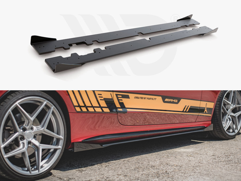 Racing Durability Side Skirts Diffusers + Flaps Mercedes - AMG C43 Coupe C205