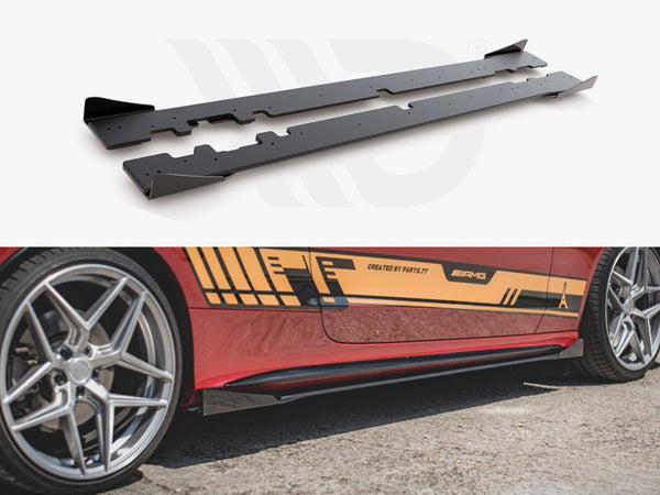 Racing Durability Side Skirts Diffusers + Flaps Mercedes - AMG C43 Coupe C205