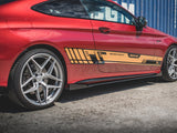 Racing Durability Side Skirts Diffusers + Flaps Mercedes - AMG C43 Coupe C205