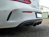 Rear Valance compatible with Mercedes C 205 63 AMG Coupe (2016-2018) - Textured