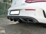 Rear Valance compatible with Mercedes C 205 63 AMG Coupe (2016-2018) - Textured