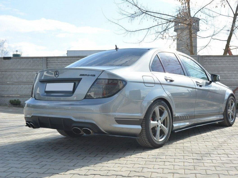 Rear Side Splitters Mercedes C W204 Amg-line (Facelift) / C63 AMG (2011-2014)