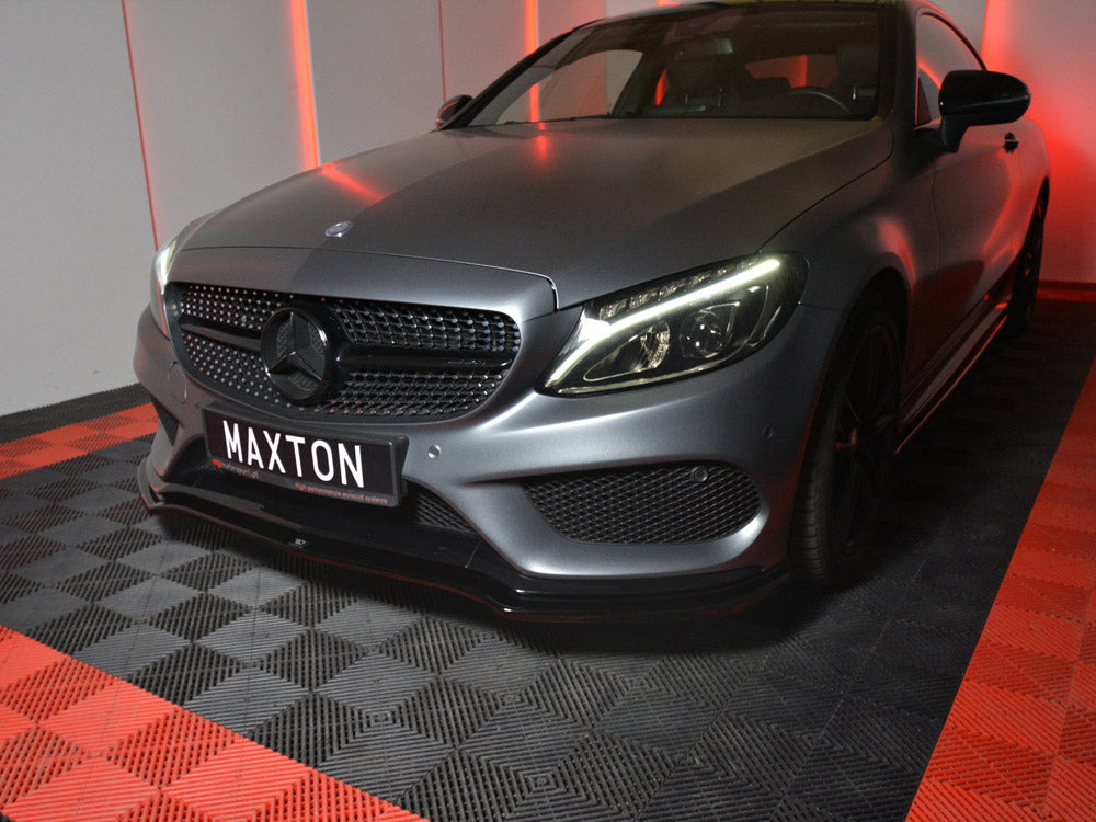 Front Splitter compatible with Mercedes C-Class W205 Coupe AMG Line (2015-2018)