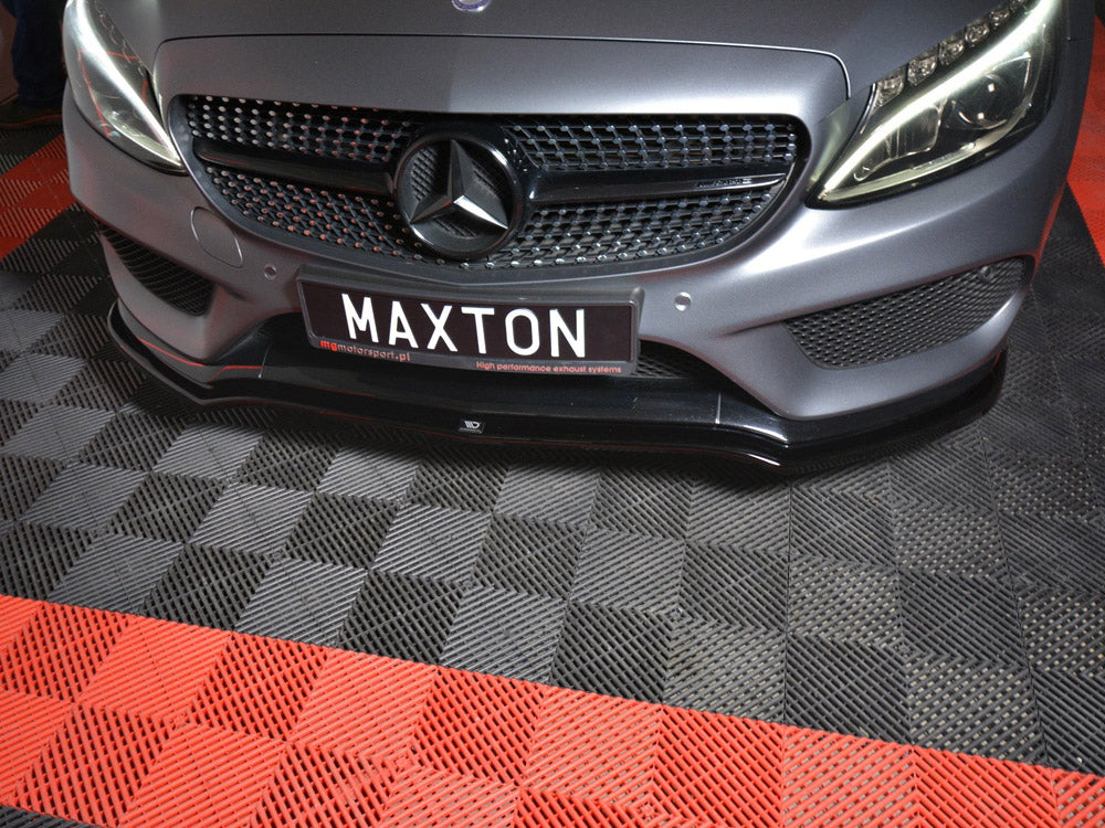 Front Splitter compatible with Mercedes C-Class W205 Coupe AMG Line (2015-2018)