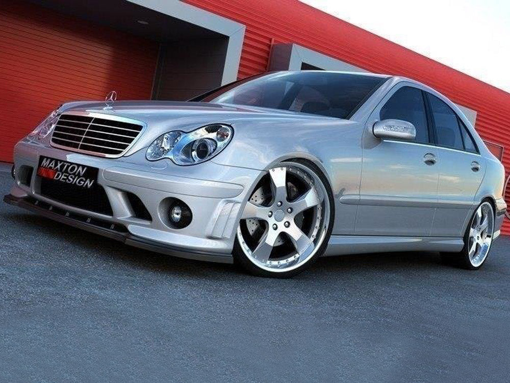 Front Splitter compatible with Mercedes-Benz C-Class W203 (For ME-C-203-AMG204-F1 Bumper)