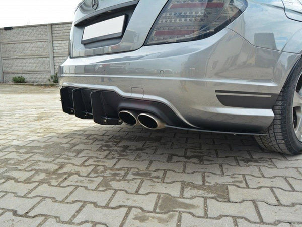 Rear Diffuser &amp; Rear Side Splitters Mercedes C W204 AMG-Line Facelift