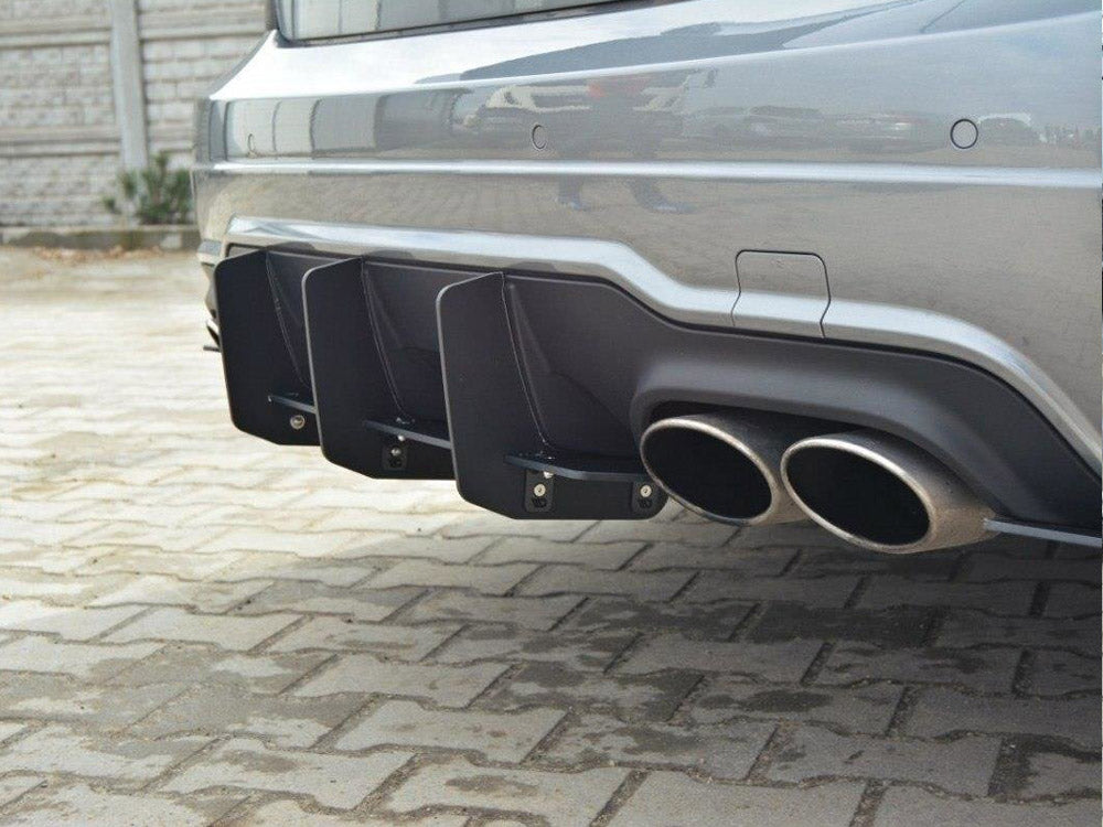 Rear Diffuser &amp; Rear Side Splitters Mercedes C W204 AMG-Line Facelift