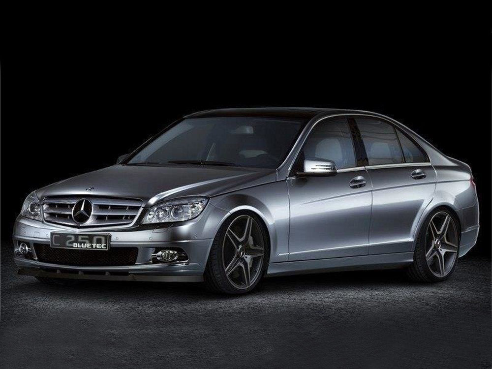 Front Splitter compatible with Mercedes C-Class W204 Preface - Textured
