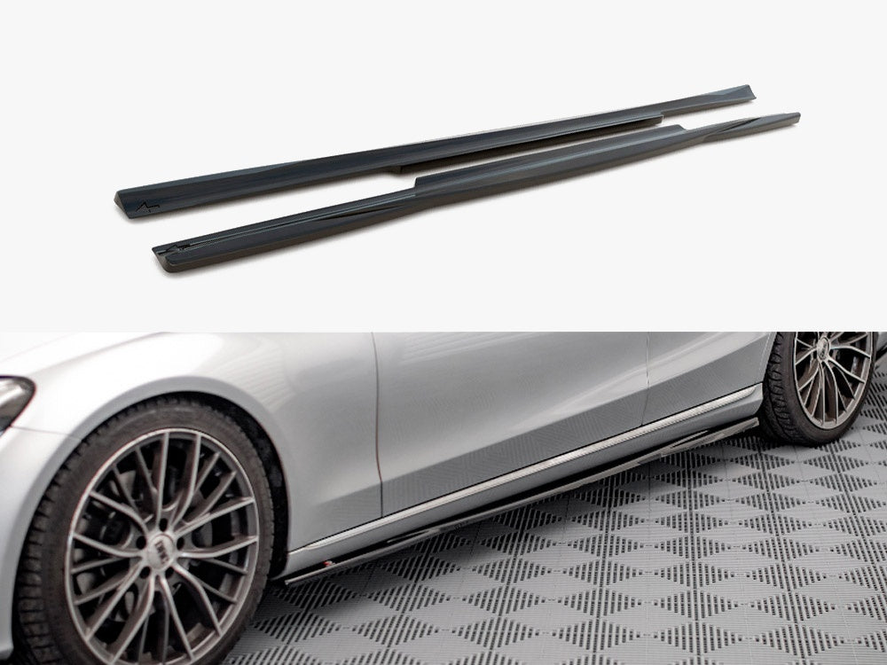 Side Skirts Diffusers compatible with Mercedes C W205 (2014-2018)