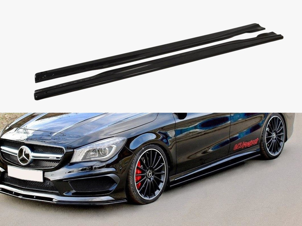 Side Skirts Diffusers compatible with Mercedes CLA 45 AMG C117/A45 AMG W176 (Preface)