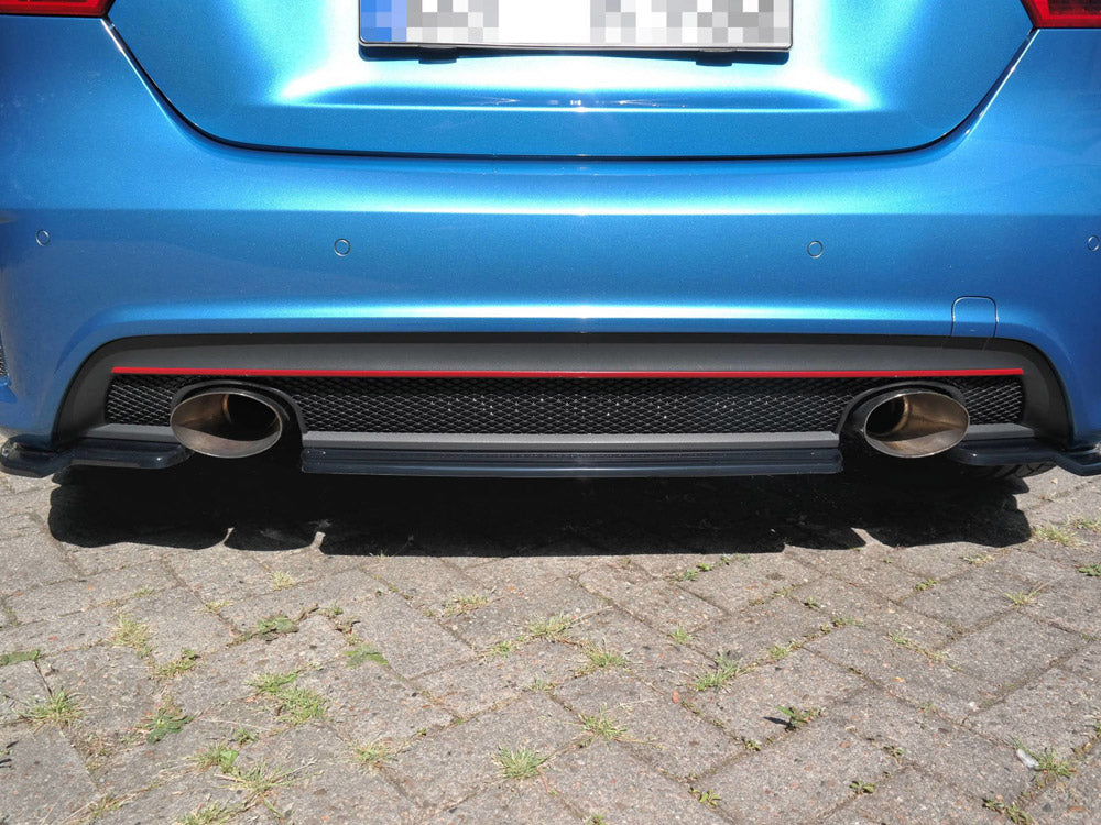 MAXTON DESIGN Central Rear Splitter (NO Vertical Bars) Mercedes A-class W176 Amg-line Pre-facelift (2013-2015)