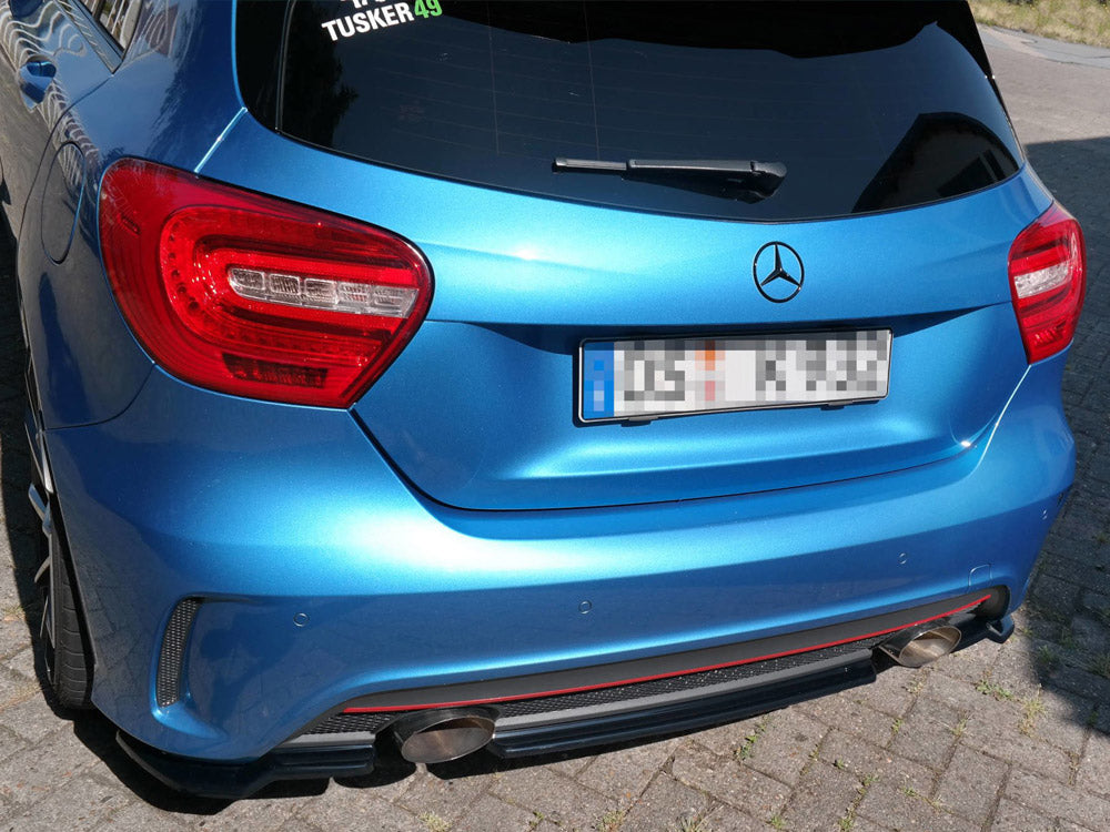 MAXTON DESIGN Central Rear Splitter (NO Vertical Bars) Mercedes A-class W176 Amg-line Pre-facelift (2013-2015)