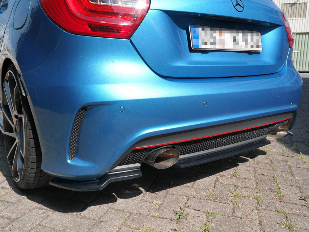 MAXTON DESIGN Central Rear Splitter (NO Vertical Bars) Mercedes A-class W176 Amg-line Pre-facelift (2013-2015)