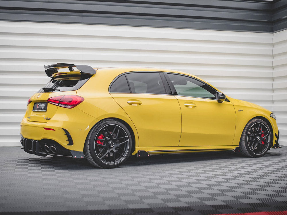 Side Skirts Diffusers V.2 + Flaps compatible with Mercedes AMG A45 S