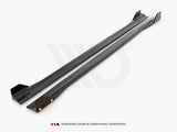 Side Skirts Diffusers V.2 + Flaps compatible with Mercedes AMG A45 S