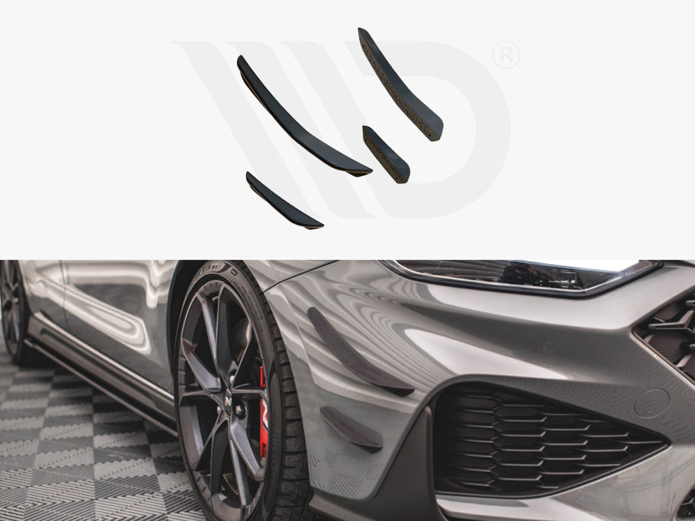 MAXTON DESIGN Front Bumper Wings (Canards) Hyundai I30 N Hatchback/fastback MK3 Facelift (2020-)