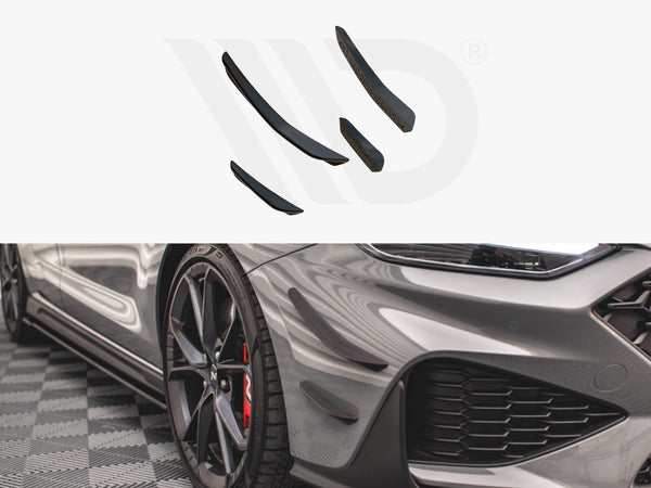 MAXTON DESIGN Front Bumper Wings (Canards) Hyundai I30 N Hatchback/fastback MK3 Facelift (2020-)
