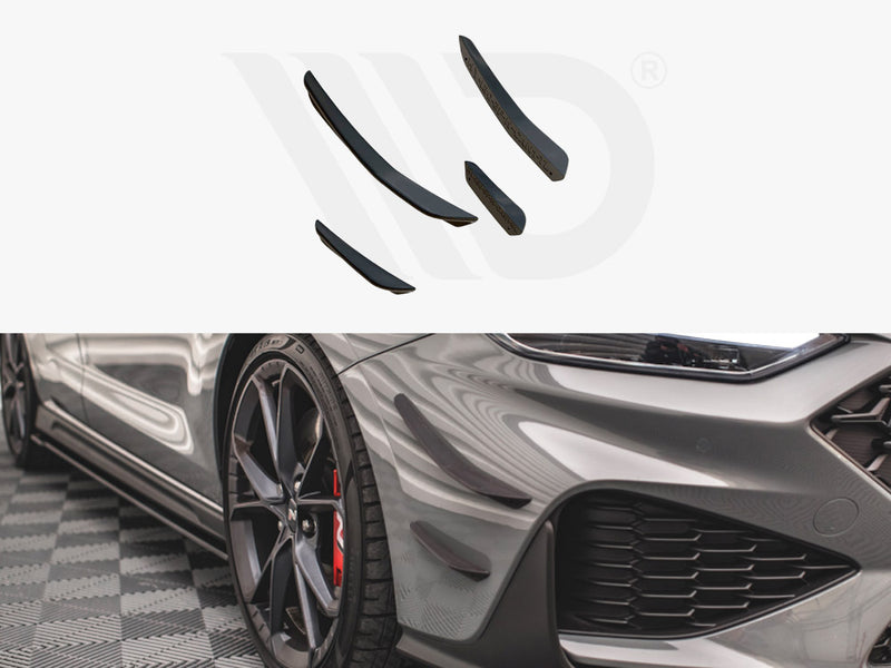 MAXTON DESIGN Front Bumper Wings (Canards) Hyundai I30 N Hatchback/fastback MK3 Facelift (2020-)