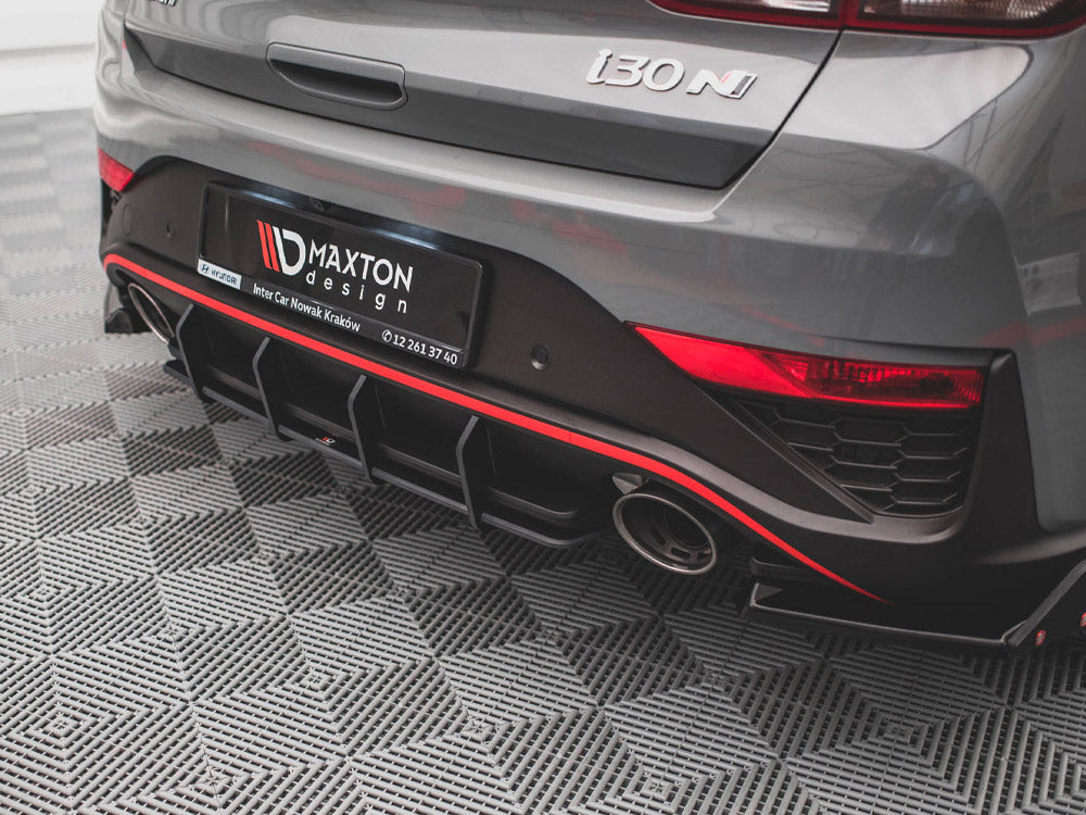 Street PRO Rear Diffuser compatible with Hyundai i30 N Hatchback Mk3 Facelift - Red