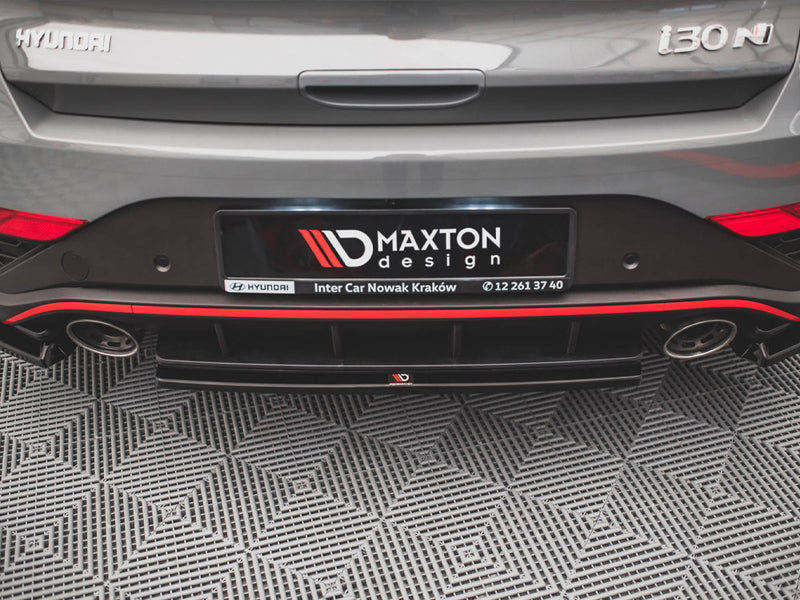 MAXTON DESIGN Central Rear Splitter Hyundai I30 N Hatchback Mk3 Facelift (2020-)