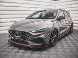 Front Splitter V.1 + Flaps compatible with Hyundai i30 N / i30 N Line Hatchback / Fastback Mk3 Facelift
