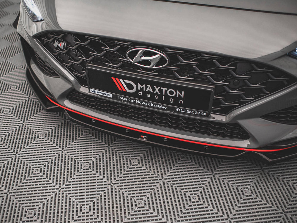 Front Splitter V.1 + Flaps compatible with Hyundai i30 N / i30 N Line Hatchback / Fastback Mk3 Facelift