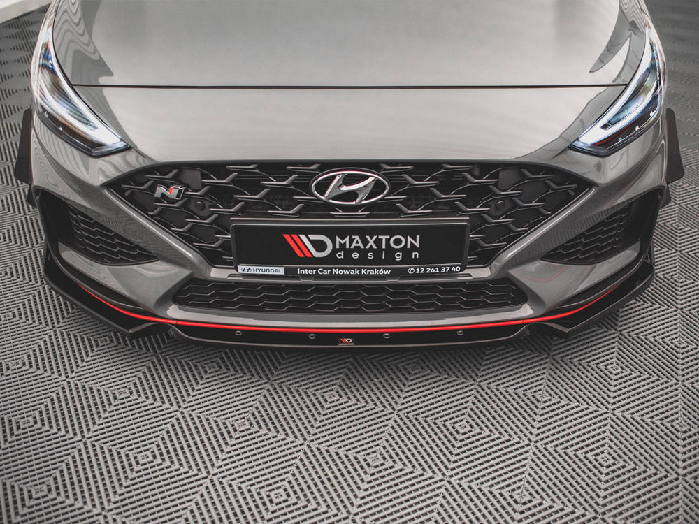 Front Splitter V.1 + Flaps compatible with Hyundai i30 N / i30 N Line Hatchback / Fastback Mk3 Facelift