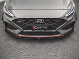 Front Splitter V.1 + Flaps compatible with Hyundai i30 N / i30 N Line Hatchback / Fastback Mk3 Facelift