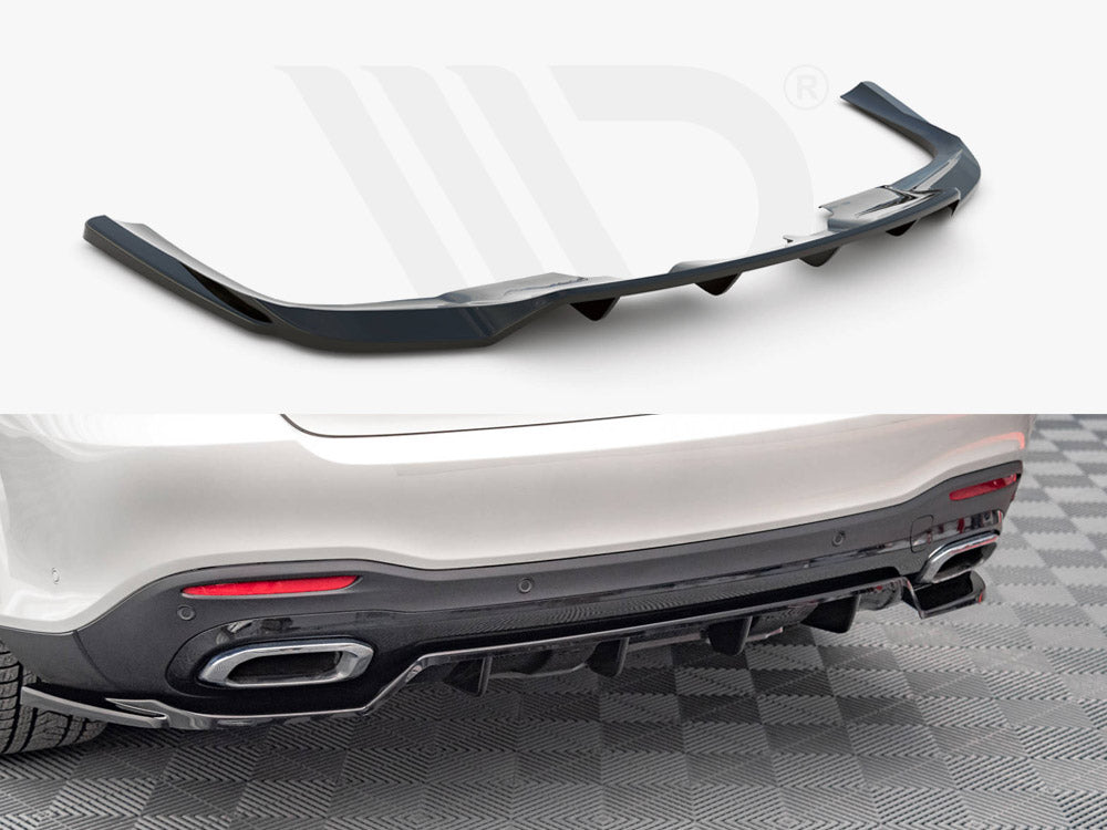 MAXTON DESIGN Central Rear Splitter (Vertical Bars) Mercedes GLS Amg-line X167 (2019-)