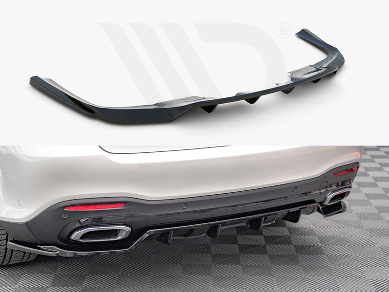 MAXTON DESIGN Central Rear Splitter (Vertical Bars) Mercedes GLS Amg-line X167 (2019-)