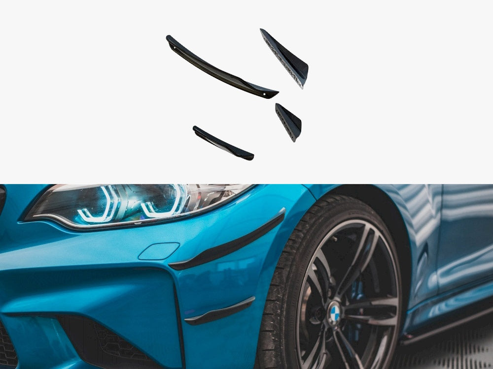 Front Bumper Wings (Canards) compatible with BMW M2 F87