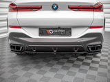 Central Rear Splitter (Vertical Bars) V.1 compatible with BMW X6 M-Pack G06