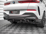 MAXTON DESIGN Central Rear Splitter (Vertical Bars) V.1 BMW X6 M-Pack G06