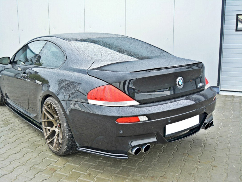 Rear Side Splitters compatible with BMW M6 E63 - Carbon Look