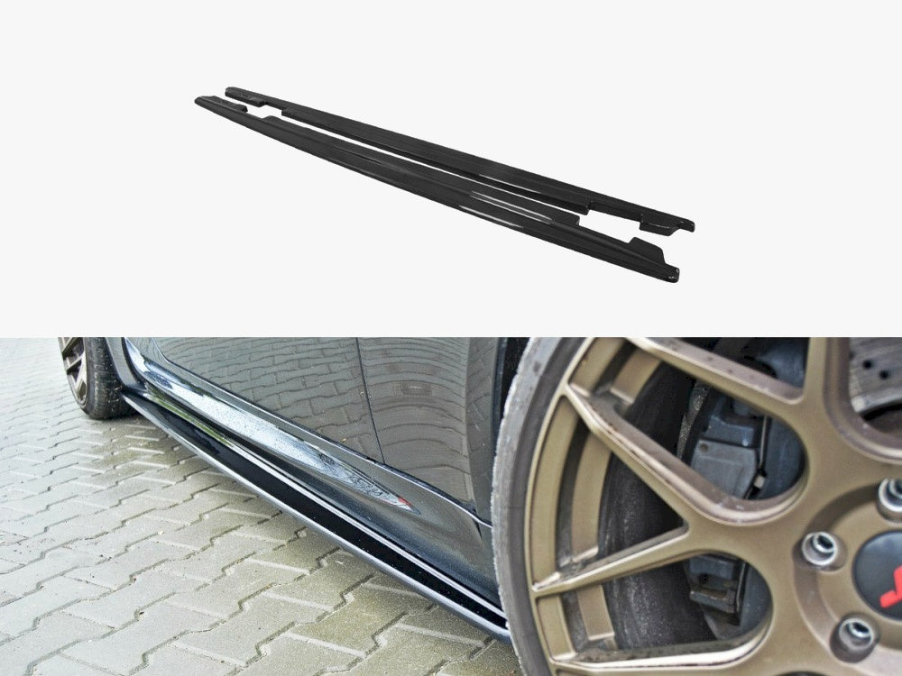 Side Skirts Splitters compatible with BMW M6 E63 (2005-2010) - Carbon Look