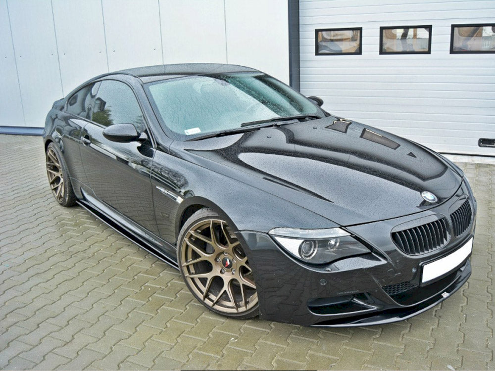 Side Skirts Splitters compatible with BMW M6 E63 (2005-2010) - Carbon Look